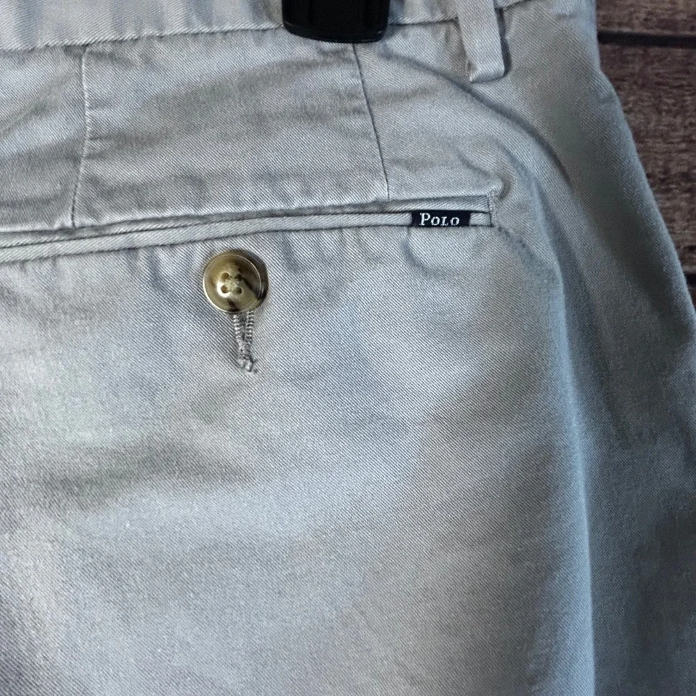 Polo Ralph Lauren Mens Stretch Classic Fit Chino Pants Light Grey 34x34 Twill